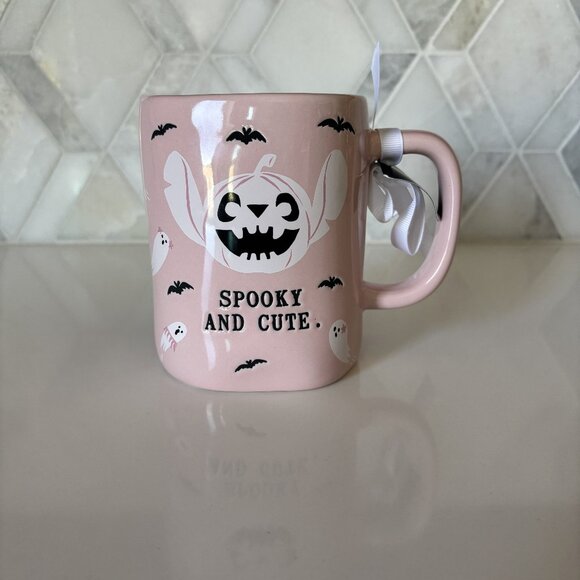 Rae Dunn Other - Rae Dunn Disney Spooky and Cute Stitch Mug Pink Textured New